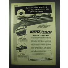 1954 Weaver Model K8 Scope Ad - Precision Sighting