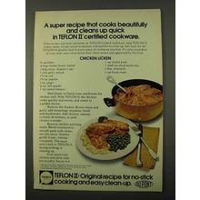 1972 Du Pont Teflon II Ad - Chicken Licken Recipe