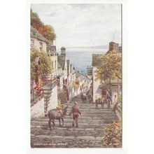 Clovelly High Street Brian Gerald Art Postcard Devon A597