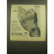 1958 Juvenia Mystere Watch Ad - On a famous wrist, a famous watch.. Mystere