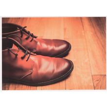 German Leather Suede Office Boots Shoes Steps To Career Job Postcard