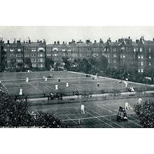 Queens Club Gardens London W1 Wimbledon Tennis Courts Old Postcard