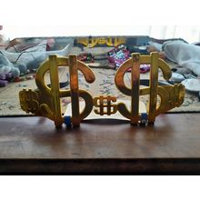 big daddy dollar sign glasses brand new 26cm long $ sign 11cm high