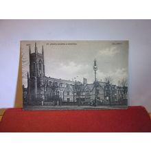 ST JOHN'S CHURCH & SCHOOLS, HOLLOWAY, London used antique postcard 1906 pm =