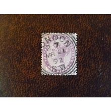 1881 GB Queen Victoria SG172 1d lilac fine used stamp London date March 21 1892