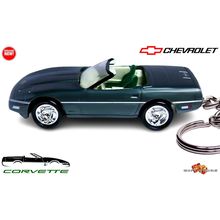 RARE KEYCHAIN 1990~96 GREEN CHEVY CORVETTE C4 CONVERTIBLE