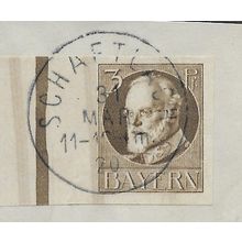 GER (BAVARIA) 1914 3pf KING LUDWIG III' (IMPERFED) FINE USED (EBID64-433)