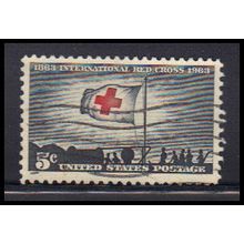 Used 1239 5c Red Cross Fine KA7971