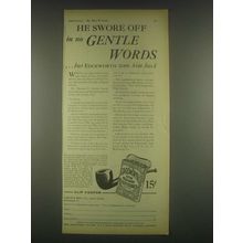 1931 Edgeworth Tobacco Ad - Gentle Words