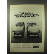 1975 Fiat X1/9 Car Ad w/ Porsche 914 - Same Place