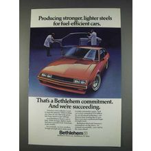 1982 Bethlehem Steel Ad - Fuel-Efficient Cars