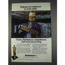 1982 Bethlehem Steel Ad - Helping Work Safely