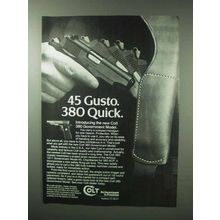 1983 Colt 380 Government Model Pistol Ad - Gusto