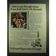 1984 DeKuyper Peppermint Schnapps Ad - How to Get Through Winter