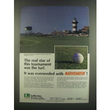 1985 Lofts Marvelgreen Ad - The Real Star of Tournament