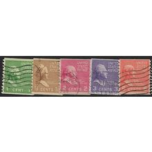 1938/1954 5 different coil stamps - fine used (o)