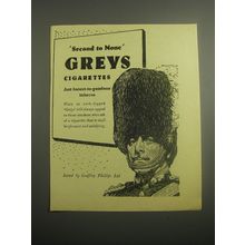 1948 Godfrey Phillips Greys Cigarettes Ad - Second to None