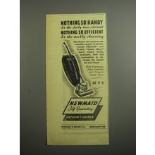 1948 Newmaid Vacuum Cleaner Ad - Nothing so handy for the daily run-around