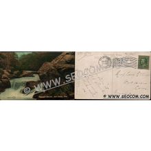 CT New Canaan Postcard Rippowam Cascade ct_box4, getfrom3, ~1574