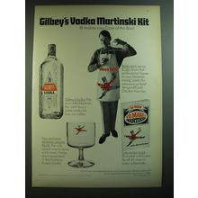 1969 Gilbey's Vodka Ad - Martinski Kit It makes you Czar of the Bar