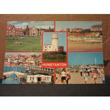 multiview, HUNSTANTON, Norfolk. used postcard Colourmaster 1981 pm =