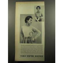 1951 Saks Fifth Avenue Renart Blouse Sweater Advertisement - Top news