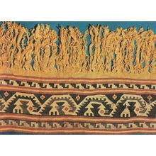 Chancay Peruvian Culture Cotton Woolen North Coast Tapestry Postcard