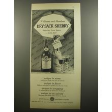 1952 Williams and Humbert Dry Sack Sherry Advertisement