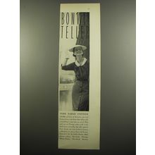 1955 Bonwit Teller Adele Martin Coat Dress Ad - Time Table Cotton