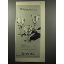 1955 Tiffany & Co. Crystal Goblets Advertisement - Reflecting hospitality