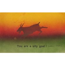 You Are A Silly Goat Old WW1 Comic Postcard