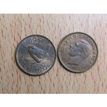 GB 1951 George VI Wren Farthing Coin