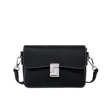 Genuine Leather Women's Small Classy Crossbody Purse Top Handle Handbags Black