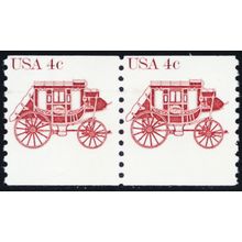 1898, Mint NH 4¢ - Miscut Error Coil Pair ** Stuart Katz