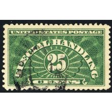 QE4, (Wet printing) Used 25¢ Superb - Special Handling Stamp * Stuart Katz