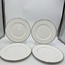 Waterford Fine English China Lismore Platinum Dinner Plates 4 PCs 10.75” New