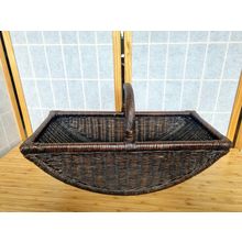 Large French Vintage Wicker Foraging Basket, Flower Trug, Garden Trug, Rustic