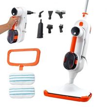 Steam Mop, 8-in-1 Hard Wood Floor Cleaner with 7 Replaceable Brush Heads, fo...