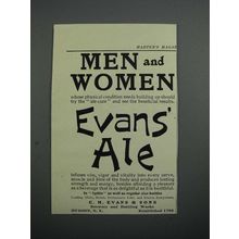 1908 Evans Ale Ad - Men and Women