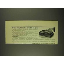 1908 Felt & Tarrant Comptometer Ad - Worth To You
