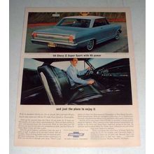1964 Chevrolet Chevy II Nova Super Sport Coupe Car Ad
