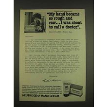 1976 Neutrogena Hand Cream Ad - Hand Became Rough