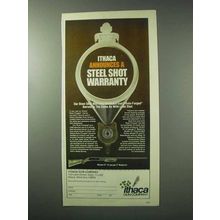 1978 Ithaca Gun Model 37 Shotgun Ad - Steel Shot