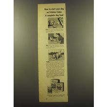 1944 Friskies Cubes Dog Food Ad - How to start your dog on Friskies Cubes