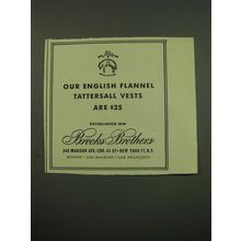 1949 Brooks Brothers English Flannel Tattersall Vests Advertisement