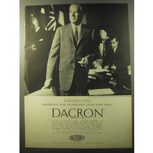 1960 Du Pont Dacron Ad - H. Freeman & Son presents the flawless look for fall