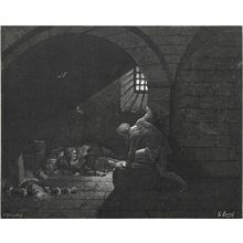 UGOLINO’S DESPAIR 1903 Gustave Doré - Dante Alighieri ANTIQUE ENGRAVING