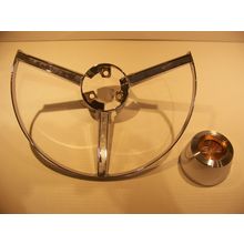 1965 CHRYSLER NEW YORKER STEERING WHEEL HORN RING AND CAP OEM #2530215