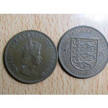 Jersey 1957 Elizabeth ll 1/12th of a Shilling Coin