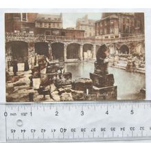 vintage colour postcard Bath, Roman Baths